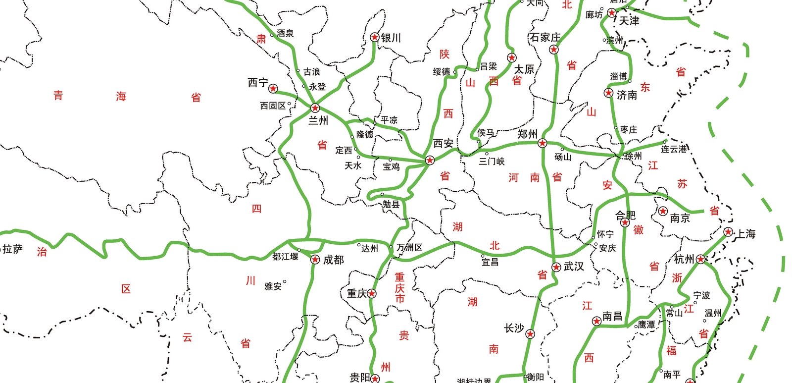 全国"五纵四横"绿色通道网络路线图编制